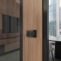 Перекрестный переключатель двухклавишный (чёрный матовый) / W1123006