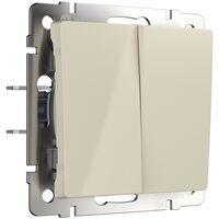 Перекрестный переключатель двухклавишный (слоновая кость) / W1123003