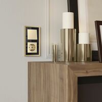 Рамка на 2 поста (черный/латунь, Baguette) / W0022852