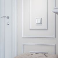 Рамка на 1 пост (хром/белый, Palacio) / W0011331