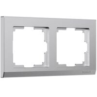 Рамка на 2 поста (серебряный матовый, Stark) / W0021865