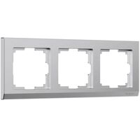 Рамка на 3 поста (серебряный матовый, Stark) / W0031865
