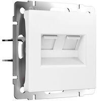 Розетка двойная Ethernet RJ-45 (белый матовый) / W1181161