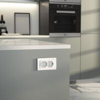 Розетка двойная с заземлением (белый матовый) / W1172061