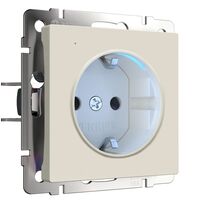 Розетка с подсветкой (айвори матовый) / W1171462