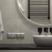 Розетка влагозащ. с зазем. с защит. крышкой и шторками (серебряный) / W1171206