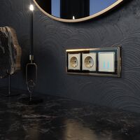 Сенсорный выключатель двухклавишный с подсветкой (шампань) / W4520111