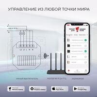 Сенсорный выключатель двухклавишный с функцией Wi-Fi (белый) / W4520601