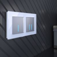 Сенсорный выключатель одноклавишный с функцией Wi-Fi (серебряный) / W4510606