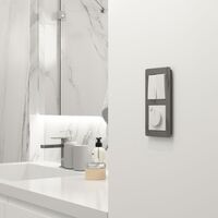 Выключатель двухклавишный проходной с подсветкой (белый матовый) / W1122161