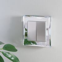 Выключатель двухклавишный проходной (серебряный) / W1122006