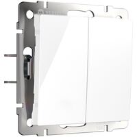 Выключатель двухклавишный с самовозвратом (белый) / W1122401