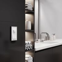 Выключатель одноклавишный проходной с подсветкой (белый матовый) / W1112161