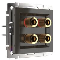 Акустическая розетка (серо-коричневый) / WL07-AUDIOx4