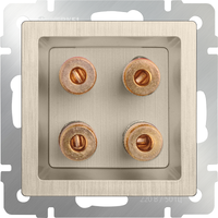 Акустическая розетка (шампань рифленый) / WL10-AUDIOx4