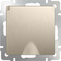 Розетка влагозащ. с зазем. с защит. крышкой и шторками (шампань рифленый) / WL10-SKGSC-01-IP44