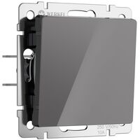 Выключатель одноклавишный проходной (графит акрил) / W1112044