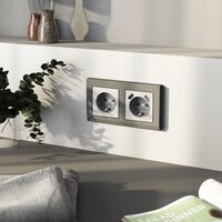 Накладка для розетки USB (серебряный матовый) / W1179565