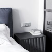 Накладка для розетки USB (серебряный матовый) / W1179565