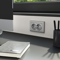 Рамка для двойной розетки (серебряный матовый, Stark) / W0081865