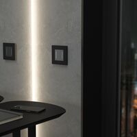 Рамка на 1 пост (черный матовый, Slab) / W0012908