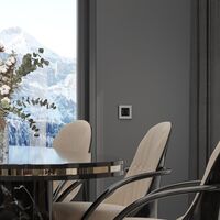 Рамка на 1 пост (серебро матовый, Slab) / W0012965