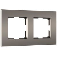 Рамка на 2 поста (бронза матовый, Slab) / W0022963