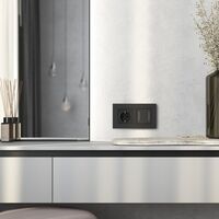 Рамка на 2 поста (черный матовый, Slab) / W0022908