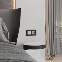 Рамка на 2 поста (черный матовый, Slab) / W0022908