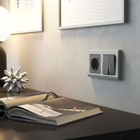 Рамка на 2 поста (серебряный матовый, Stark) / W0021865