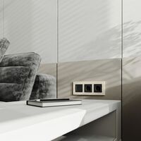 Рамка на 3 поста (айвори матовый, Slab) / W0032962