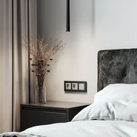 Рамка на 3 поста (черный матовый, Slab) / W0032908