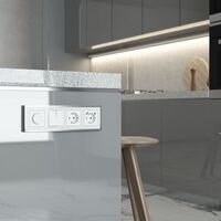 Рамка на 4 поста (белый/серебро, Baguette) / W0042850