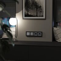 Рамка на 4 поста (черный soft-touch, Senso) / W0043108