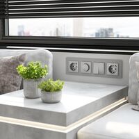 Рамка на 4 поста (серебряный soft-touch, Senso) / W0043106