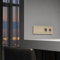 Рамка на 4 поста (шампань soft-touch, Senso) / W0043111