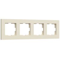 Рамка на 4 поста (айвори матовый, Slab) / W0042962