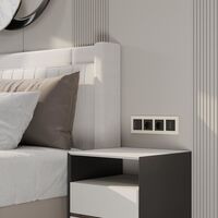 Рамка на 4 поста (айвори матовый, Slab) / W0042962