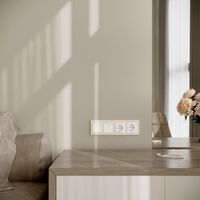 Рамка на 4 поста (айвори матовый, Slab) / W0042962