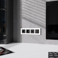 Рамка на 4 поста (белый матовый, Slab) / W0042961