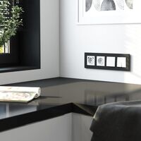 Рамка на 4 поста (черный матовый, Slab) / W0042908