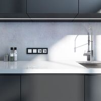 Рамка на 4 поста (черный матовый, Slab) / W0042908