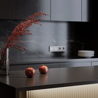 Рамка на 4 поста (серебро матовый, Slab) / W0042965