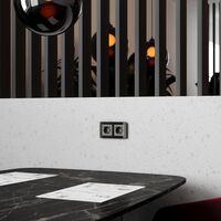 Розетка с заземлением, шторками и USB тип A+C (графит акрил) / W1171744