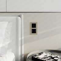 Сенсорный выключатель двухклавишный с подсветкой (черный) / W4522008