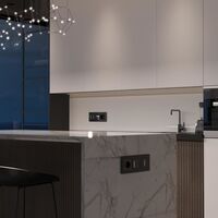 Сенсорный выключатель одноклавишный с подсветкой (черный) / W4512008