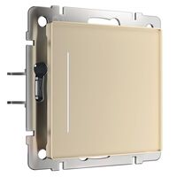 Сенсорный выключатель одноклавишный с подсветкой (шампань) / W4512011