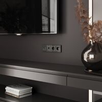 ТВ-розетка оконечная (графит акрил) / W1183044