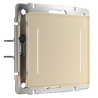 Умный сенсорный выключатель двухклавишный (шампань) / W4523011