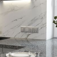 Выключатель двухклавишный проходной (серебряный матовый) / W1122065